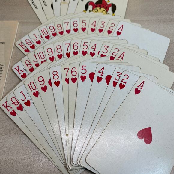 Samba Coated Playing Cards Three Deck Canasta Set Gold Box of Calif Plastic - Picture 5 of 10